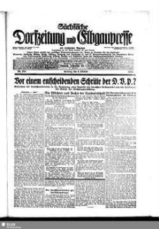 Sächsische Dorfzeitung und Elbgaupresse : mit Loschwitzer Anzeiger ; Tageszeitung für das östliche Dresden u. seine Vororte