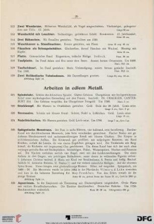 Arbeiten in edlem Metall (Nr. 321-359)