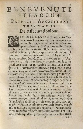 Tractatus duo ... de assecurationibus et proxenetis atque proxeneticis