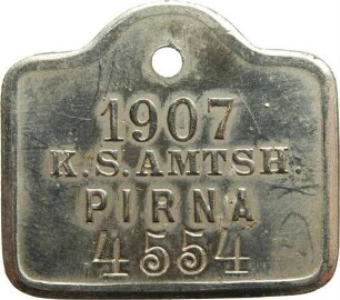 Pirna - Hundemarke Nr. 4554