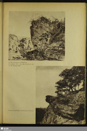 Der Backofenfelsen bei Hainsberg - Ch. Klengel 1799
