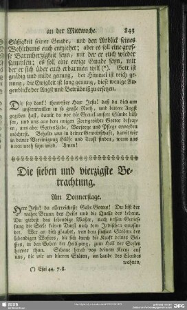 Die sieben und vierzigste Betrachtung. Am Donnerstage