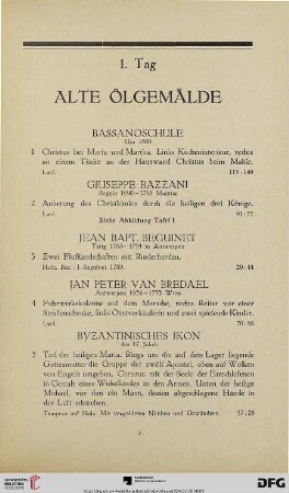 Alte Ölgemälde (Nr. 1-34)