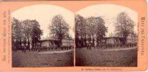 Schloss Corny, mit Stabswache - aus der Serie "Der Deutsche Krieg von 1870. Metz und Umgebung" Bild-Nr 12
