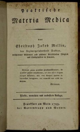Praktische Materia Medica