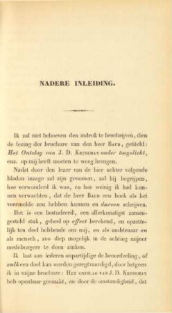 Nadere inleiding