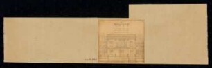 Belvedere Monatskonkurrenz März 1830: Aufriss Vorderansicht