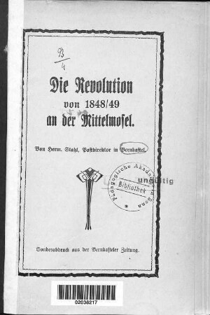 Die Revolution von 1848/49 an der Mittelmosel