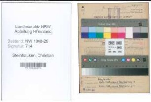 Entnazifizierung Christian Steinhausen , geb. 17.11.1890 (Klempner)