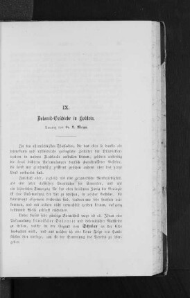 IX. Dolomit-Geschiebe in Holstein.