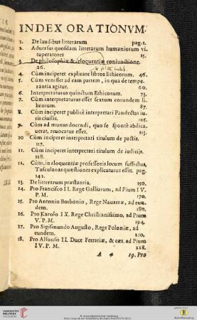 Index Orationvm
