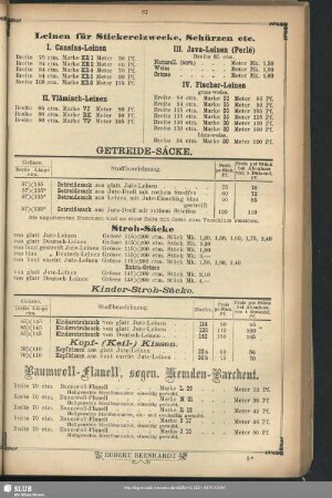 Baumwoll-Flanell, sogen. Hemden-Barchent