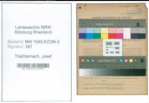Entnazifizierung Josef Trachternach , geb. 20.03.1887 (Haendler)
