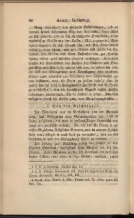 7. Von den Reichstagen.