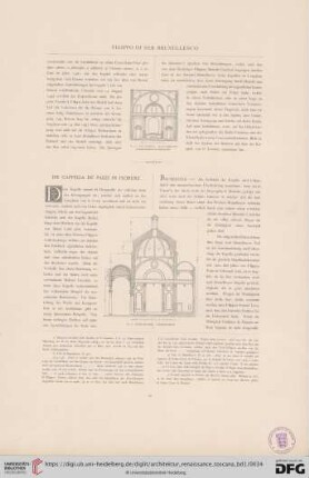 Die Capella de' Pazzi in Florenz