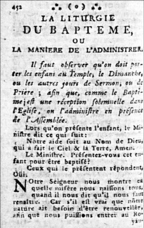 La liturgie du Bapteme