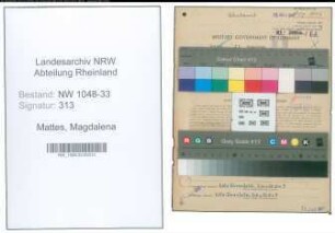 Entnazifizierung Magdalena Mattes , geb. 15.02.1901 (Lehrerin)