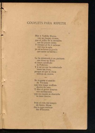 Couplets para repetir