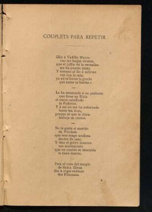 Couplets para repetir