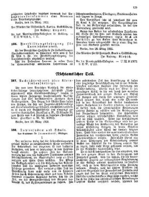 Nachrichtendienst über Kleinkinderfürsorge : [Nichtamtlicher Teil]