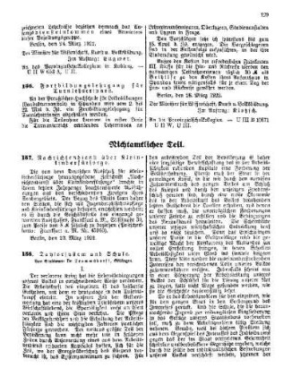 Nachrichtendienst über Kleinkinderfürsorge : [Nichtamtlicher Teil]