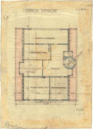 Fischer, Theodor; Stuttgart; Haus Dr. Zeller - Grundriss DG