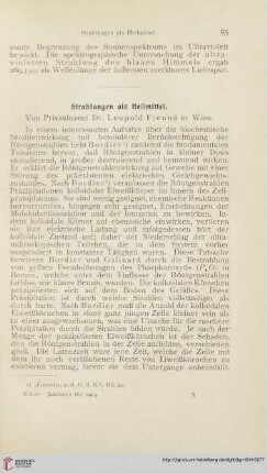 Strahlungen als Heilmittel