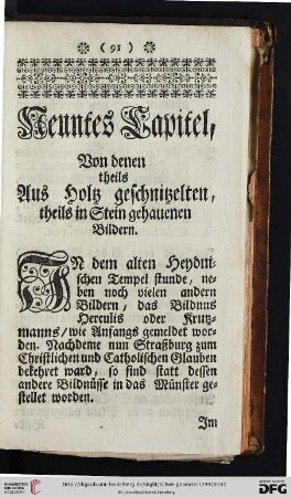 Neuntes Capitel