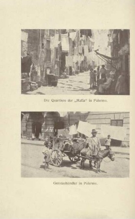 Die Quartiere der "Mafia" in Palermo ; Gemüsehändler in Palermo