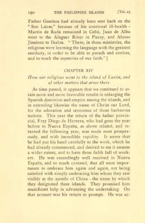 Chapter XIV. How our religious went to the islands of Luzón, ...