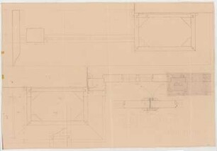 Fischer, Theodor; Gauting / Starnberg (Bayern); Ev. Christuskirche - Windfang (Schnitte)