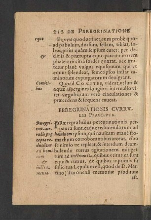 Peregrinationis Currulis Praecepta.