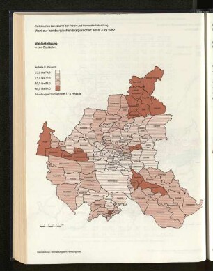 Wahlebeteiligung in den Stadtteilen