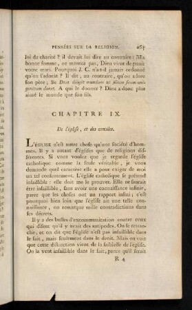 263-274, Chapitre IX. De l'église, et des conciles.
