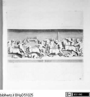 Galleria Giustiniana del marchese Vincenzo Giustiniani. 2 Bände., 2. Band, Tafel 105: Geni dei giochi circensi (nach der Antike)