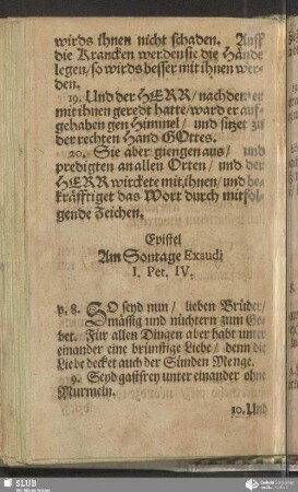 [Am Sontage Exaudi]