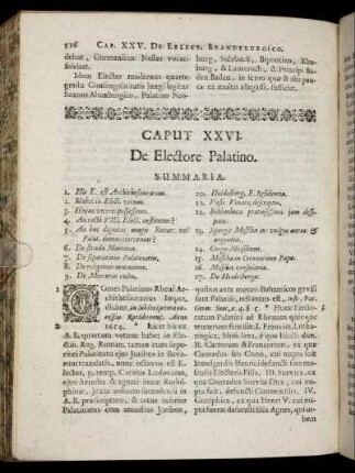 Caput XXVI. De Electore Palatino.