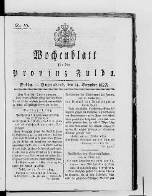 Nr. 50, Ausgabe vom 14. Dezember 1822