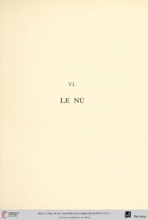 VI. Le Nu
