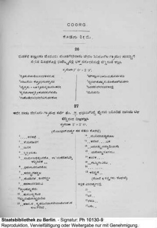 Supplement: Coorg