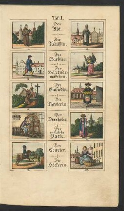 Tafel I.: Der Abt. [...]