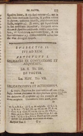 Articvlvs I. Obligatio Ex Conventione Et Aeqvitate.