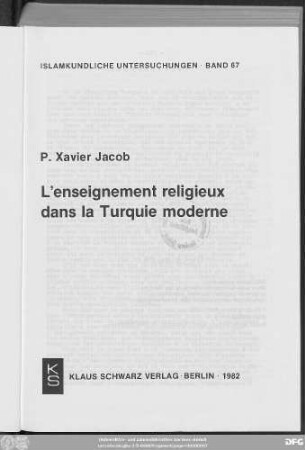 L' enseignement religieux dans la Turquie moderne