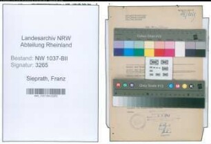 Entnazifizierung Franz Sieprath , geb. 27.07.1901 (Dentist)
