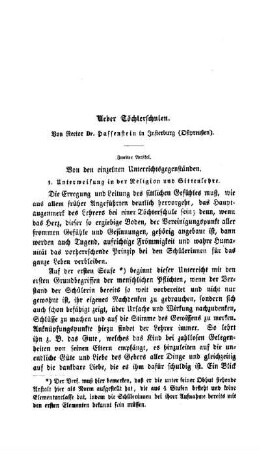 Ueber Töchterschulen