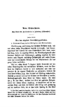 Ueber Töchterschulen