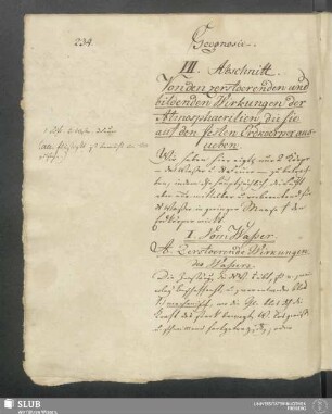 VII. Abschnitt. Von den zerstoerenden und bildenden Wirkungen der Atmosphaerilien, die sie auf den festen Erdkaerper ausueben