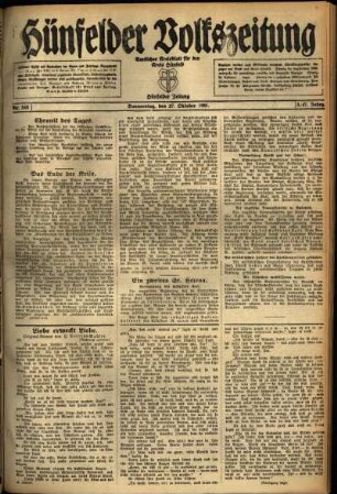 Ausgabe vom Donnerstag, den 27. Oktober 1921.