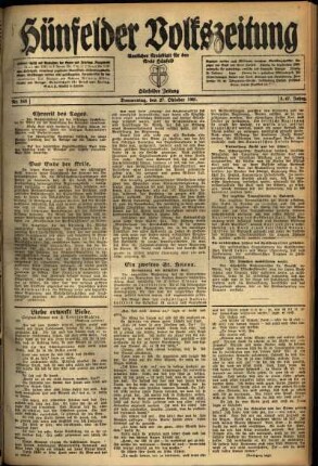 Ausgabe vom Donnerstag, den 27. Oktober 1921.