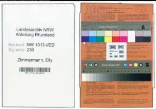 Entnazifizierung Elly Zimmermann , geb. 28.06.1891 (Lehrerin)